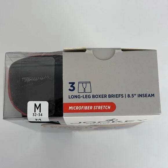 Jockey NEW Men's M Chafe Proof Pouch 8.5" Inseam Microfiber Boxer Briefs 3-Pack - Picture 5 of 6